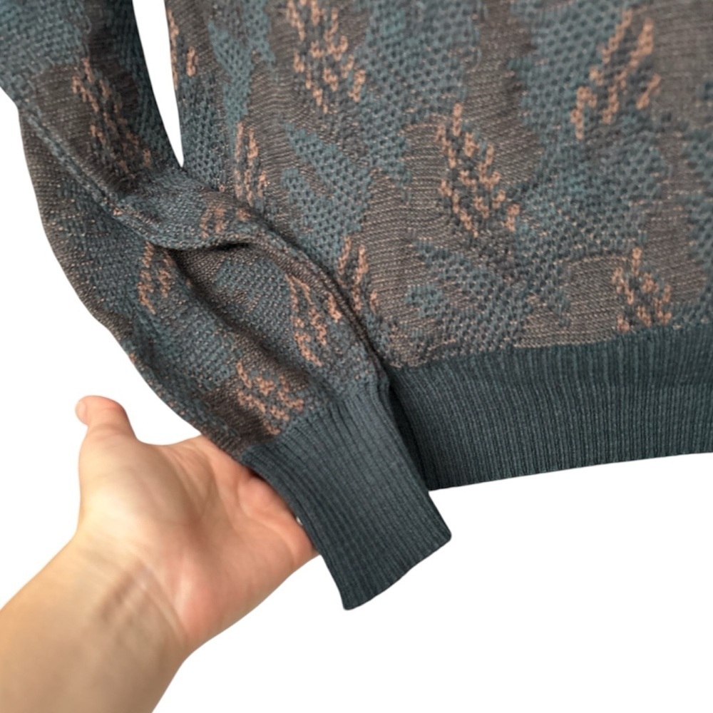 Hastings 100% Merino Wool Abstract Knit Sweater XL (L?) Indie Grunge Grandpacore - Picture 5 of 9